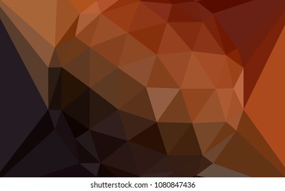 Dark Red vector shining triangular backdrop with a gem in a centre. Colorful illustration in a polygonal style. Pattern for a brand book's backdrop.