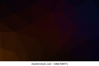 Dark Red vector shining triangular cover. Creative geometric illustration in Origami style with gradient. Brand new design for your business.