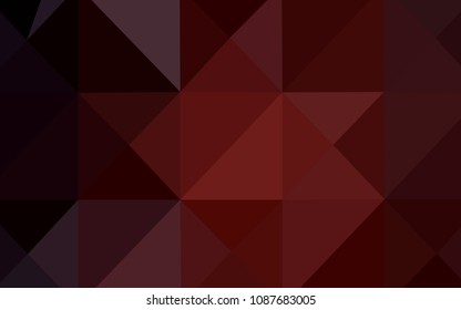 Dark Red vector shining triangular layout. A sample with polygonal shapes. The template for cell phone's backgrounds.