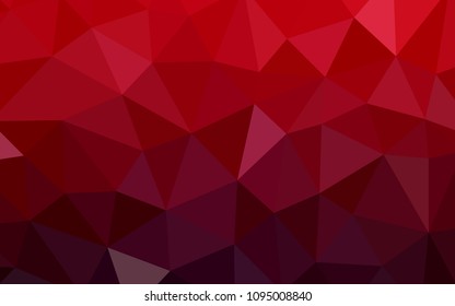 Dark Red vector shining triangular layout. Shining colorful illustration with triangles. Template for cell phone's backgrounds.