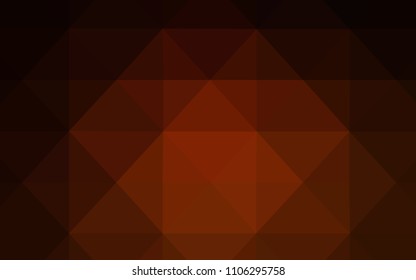 Dark Red vector shining triangular cover. Colorful illustration in polygonal style with gradient. Brand new style for your business design.