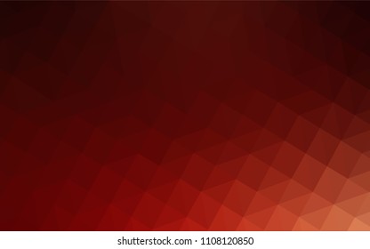 Dark Red vector shining triangular layout. Colorful illustration in polygonal style with gradient. Template for cell phone's backgrounds.