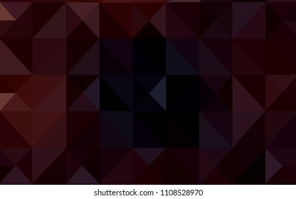 Dark Red vector shining triangular layout. Shining polygonal illustration, which consist of triangles. Brand new style for your business design.