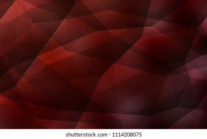 Dark Red vector shining triangular backdrop. Colorful illustration in polygonal style with gradient. Textured pattern for your backgrounds.