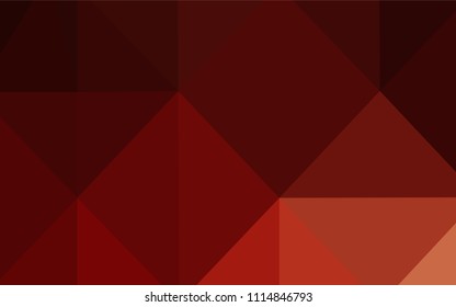 Dark Red vector shining triangular cover. Modern geometrical abstract illustration with gradient. The polygonal design can be used for your web site.