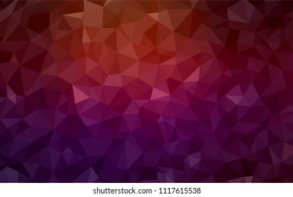 Dark Red vector shining triangular layout. Shining polygonal illustration, which consist of triangles. A new texture for your web site.