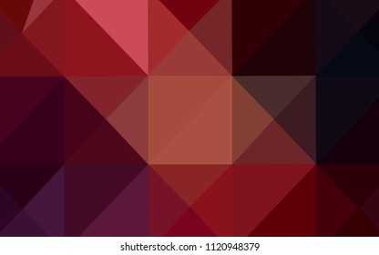 Dark Red vector shining triangular backdrop. Creative illustration in halftone style with gradient. Brand-new design for your business.