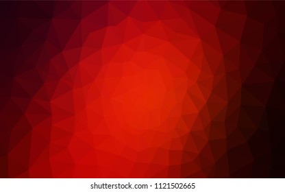 Dark Red vector shining triangular backdrop. Colorful illustration in polygonal style with gradient. A completely new design for your leaflet.