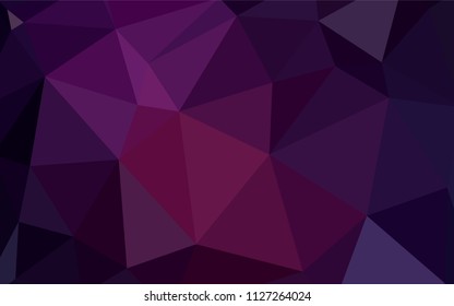 Dark Red vector shining triangular layout. Shining colorful illustration with triangles. Brand new style for your business design.