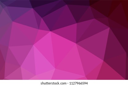 Dark Red vector shining triangular backdrop. Shining polygonal illustration, which consist of triangles. Brand new style for your business design.