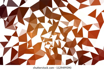 Dark Red vector shining triangular cover. Elegant bright polygonal illustration with gradient. Best triangular design for your business.