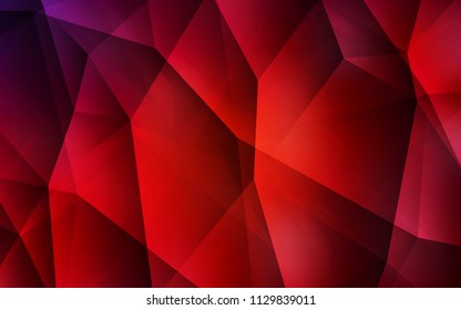 Dark Red vector shining triangular layout. Colorful illustration in abstract style with triangles. A completely new design for your leaflet.
