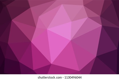 Dark Red vector shining triangular backdrop. Shining colorful illustration with triangles. Polygonal design for your web site.