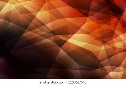 Dark Red vector shining triangular layout. Colorful illustration in polygonal style with gradient. Template for cell phone's backgrounds.