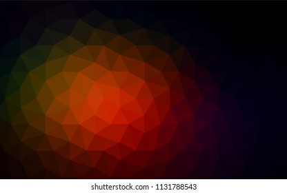 Dark Red vector shining triangular layout. Elegant bright polygonal illustration with gradient. Textured pattern for your backgrounds.