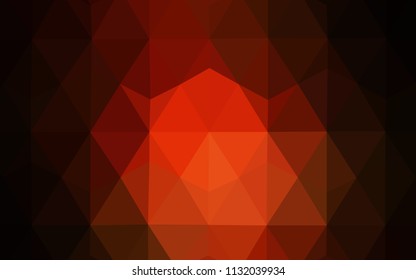 Dark Red vector shining triangular cover. Creative illustration in halftone style with triangles. Brand new design for your business.
