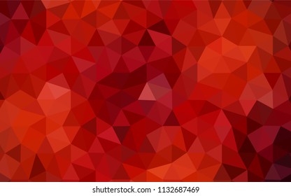 Dark Red vector shining triangular cover. Glitter abstract illustration with an elegant triangles. Template for cell phone's backgrounds.