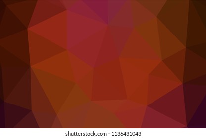 Dark Red vector shining triangular cover. Polygonal abstract illustration with gradient. Pattern for a brand book's backdrop.