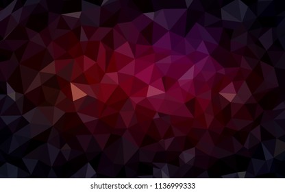 Dark Red vector shining triangular cover. A completely new color illustration in a polygonal style. A completely new design for your leaflet.