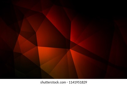 Dark Red vector shining triangular layout. Shining colorful illustration with triangles. Brand new style for your business design.