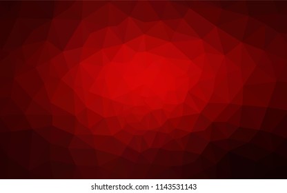 Dark Red vector shining triangular layout. Triangular geometric sample with gradient.  A completely new design for your leaflet.