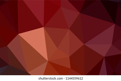 Dark Red vector shining triangular cover. Creative illustration in halftone style with triangles. Brand new style for your business design.