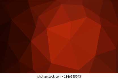Dark Red vector shining triangular cover. Creative geometric illustration in Origami style with gradient. Triangular pattern for your design.
