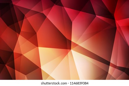 Dark Red vector shining triangular cover. A completely new color illustration in a polygonal style. Brand new design for your business.