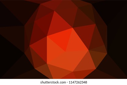 Dark Red vector shining triangular cover. Shining colorful illustration with triangles. Completely new template for your banner.