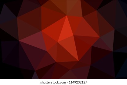 Dark Red vector shining triangular layout. Shining polygonal illustration, which consist of triangles. Textured pattern for your backgrounds.