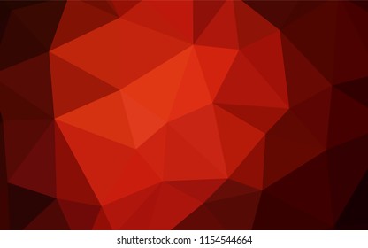 Dark Red vector shining triangular cover. Polygonal abstract illustration with gradient. A completely new design for your leaflet.