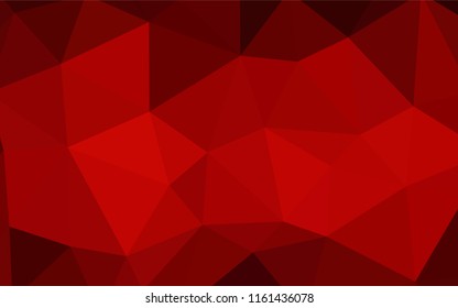 Dark Red vector shining triangular backdrop. Shining colorful illustration with triangles. Polygonal design for your web site.