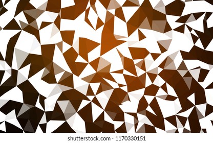 Dark Red vector shining triangular cover. Glitter abstract illustration with an elegant triangles. Completely new template for your banner.