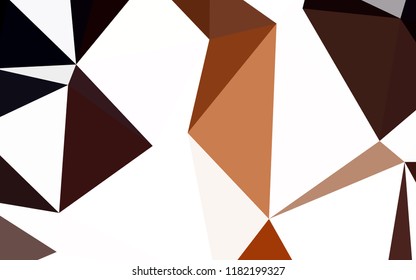 Dark Red vector shining triangular cover. Triangular geometric sample with gradient.  Brand new style for your business design.