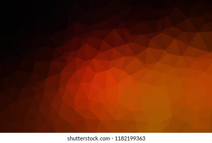 Dark Red vector shining triangular layout. Shining polygonal illustration, which consist of triangles. Completely new template for your banner.