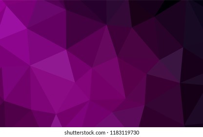 Dark Red vector shining triangular backdrop. Creative illustration in halftone style with triangles. Textured pattern for your backgrounds.