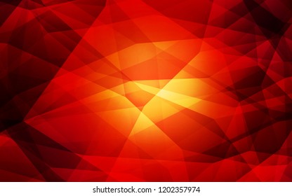 Dark Red vector shining triangular cover. Glitter abstract illustration with an elegant triangles. New template for your brand book.