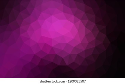 Dark Red vector shining triangular layout. Creative geometric illustration in Origami style with gradient. Textured pattern for your backgrounds.