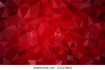 Dark Red vector shining triangular layout. Colorful abstract illustration with triangles. Pattern for a brand book's backdrop.