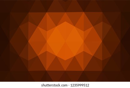Dark Red vector shining triangular layout. Polygonal abstract illustration with gradient. Brand new design for your business.