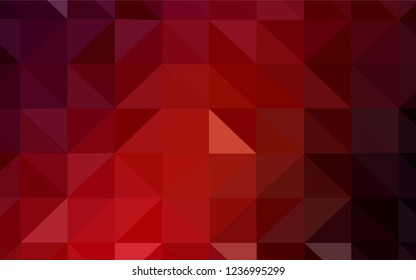 Dark Red vector shining triangular layout. Shining colorful illustration with triangles. A new texture for your web site.