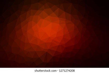 Dark Red vector shining triangular cover. Shining colorful illustration with triangles. A completely new design for your leaflet.