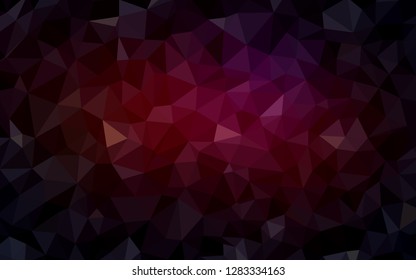 Dark Red vector shining triangular cover. Creative illustration in halftone style with triangles. A new texture for your web site.