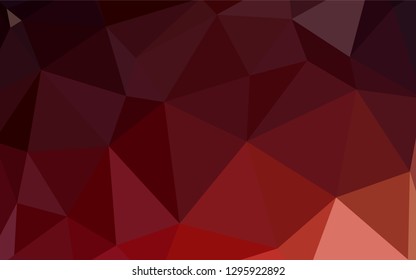 Dark Red vector shining triangular layout. Shining polygonal illustration, which consist of triangles. Polygonal design for your web site.