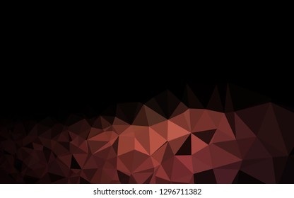 Dark Red vector shining triangular pattern. A vague abstract illustration with gradient. New texture for your design.