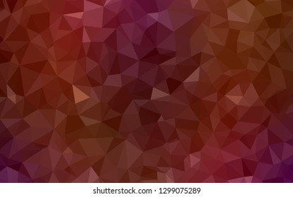 Dark Red vector shining triangular layout. Colorful illustration in polygonal style with gradient. Textured pattern for your backgrounds.