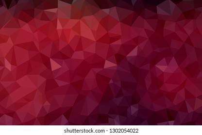 Dark Red vector shining triangular background. Colorful abstract illustration with triangles. A completely new design for your leaflet.