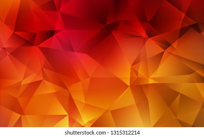 Dark Red vector shining triangular background. Colorful abstract illustration with triangles. Pattern for a brand book's backdrop.
