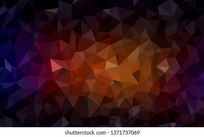 Dark Red vector shining triangular background. Modern abstract illustration with triangles. A new texture for your web site.