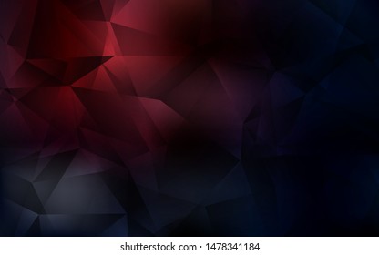Dark Red vector shining triangular layout. A sample with polygonal shapes. Best triangular design for your business.